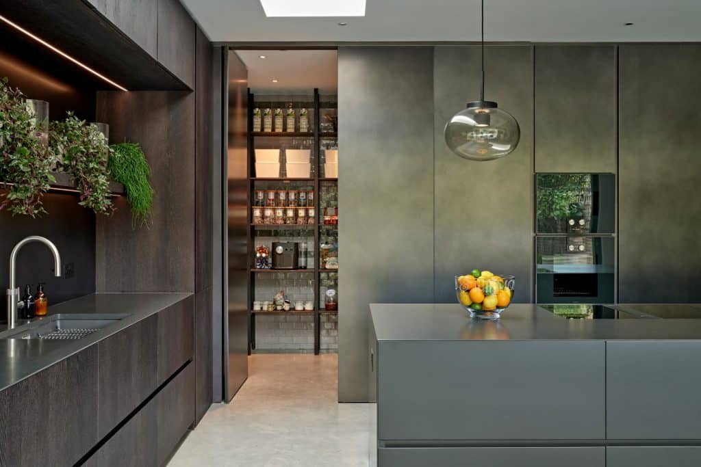 Modern luxury kitchen with pantry.