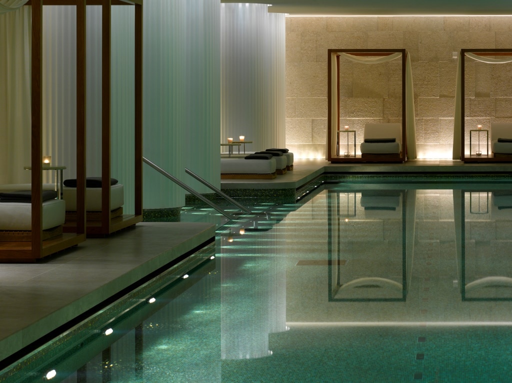 indoor pool in a spa