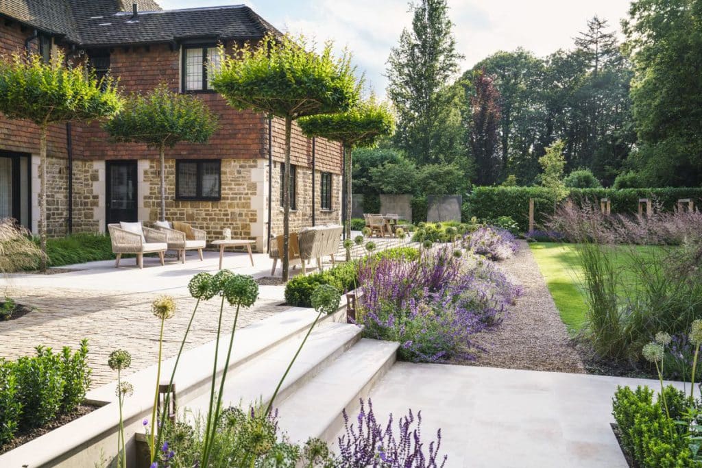 Pollyanna Wilkinson Designed Garden Terrace in Godalming