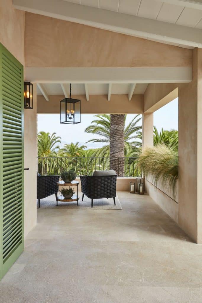 sage green shutters used in holiday villa mallorca