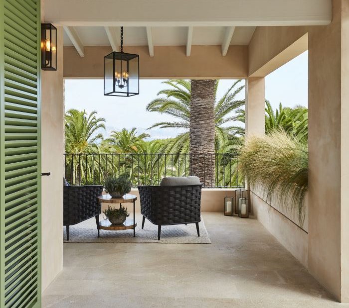 sage green shutters used in holiday villa mallorca