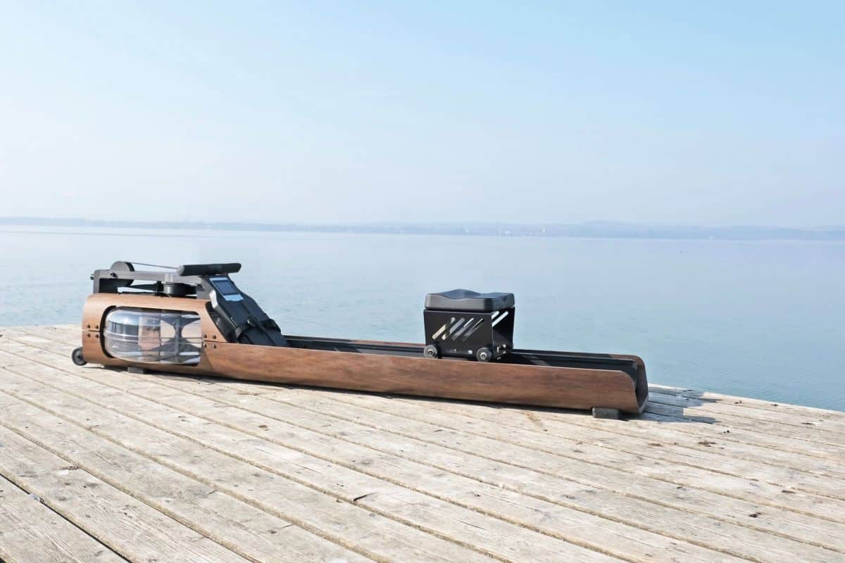 Stilfit rower water powered shown on decking