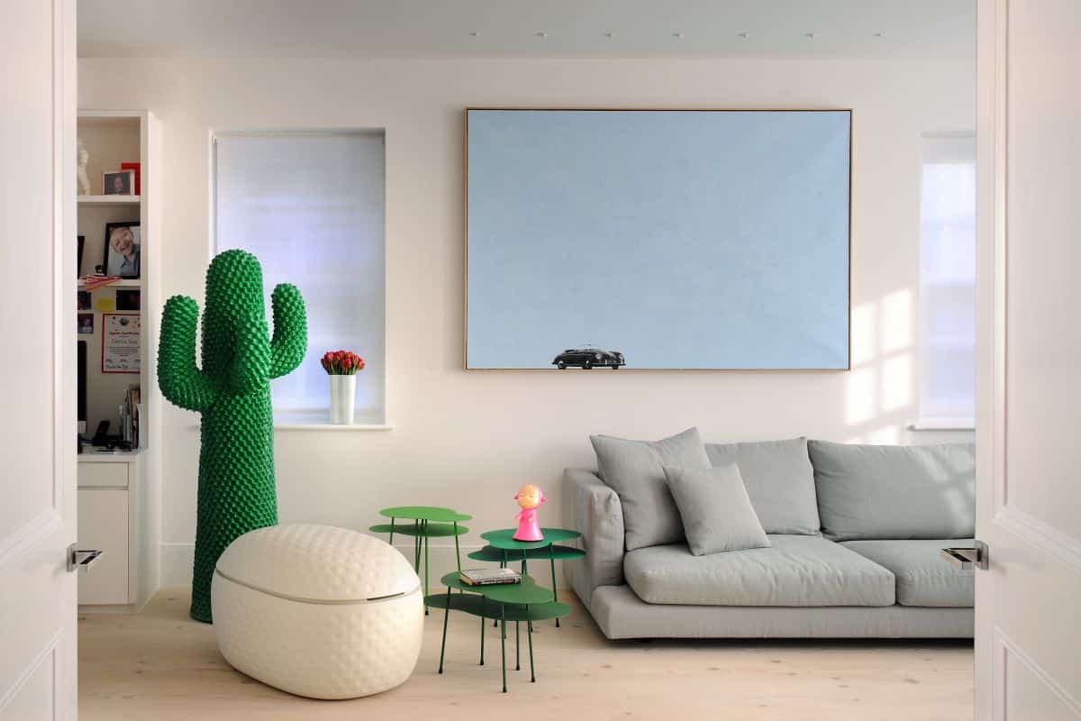 Living room with cactus designed by Studio Suss
