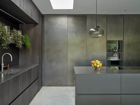 Sleek minimalist kitchen in London home from Design Space London