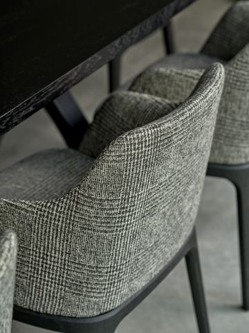 Comfortable dining chairs from Poliform Italy.